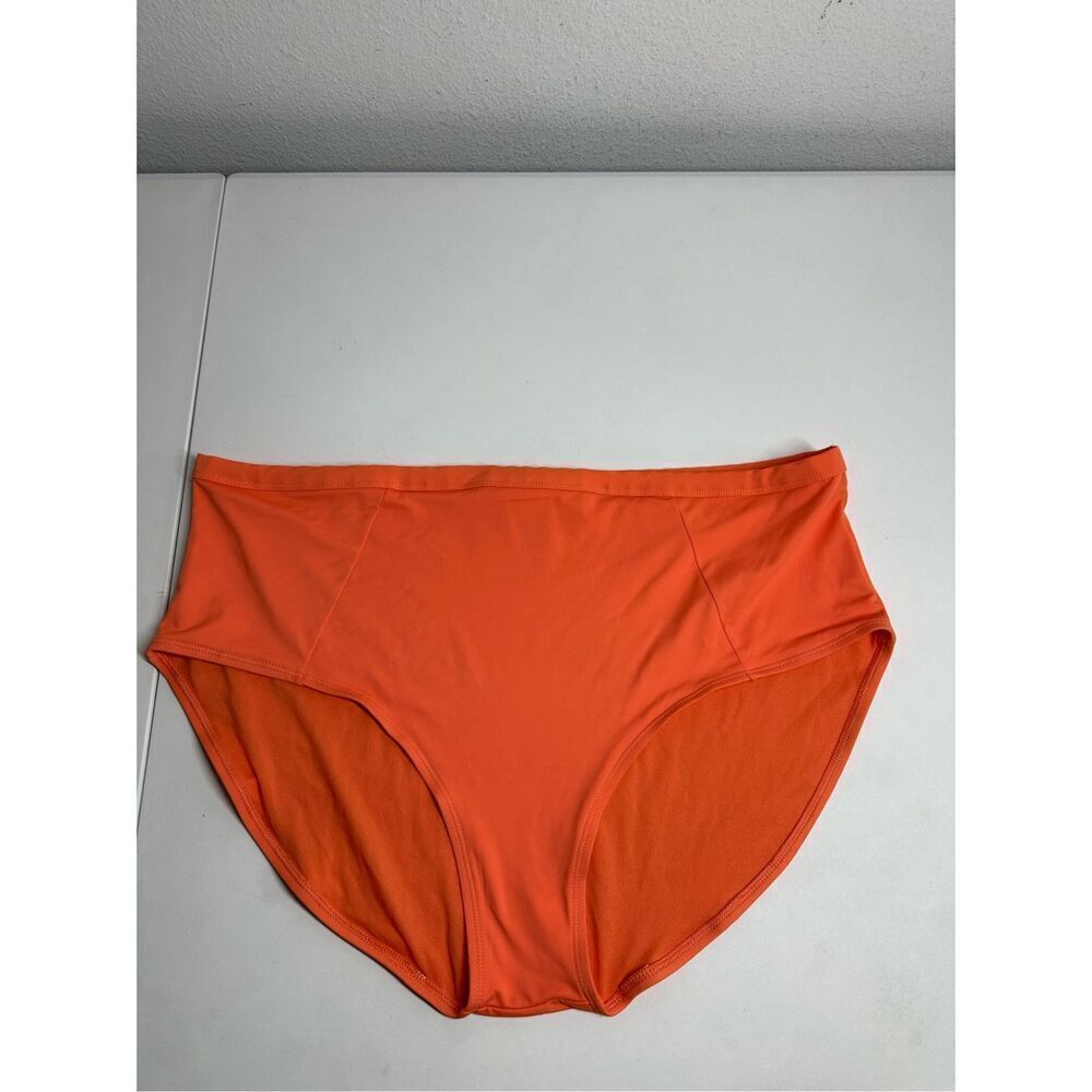 Peyton & Parker Full Coverage Bikini Swim Bottom Orange Plus Size 2X
